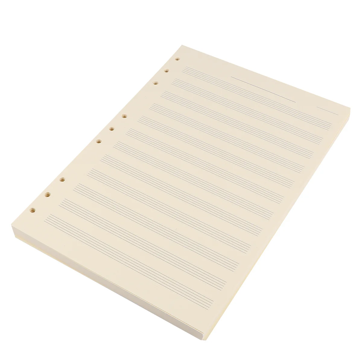 

100 Sheets Manuscript Paper 2mm 12 Rows White Paper No Soak Through Loose- Composition Refill for Musicians Students