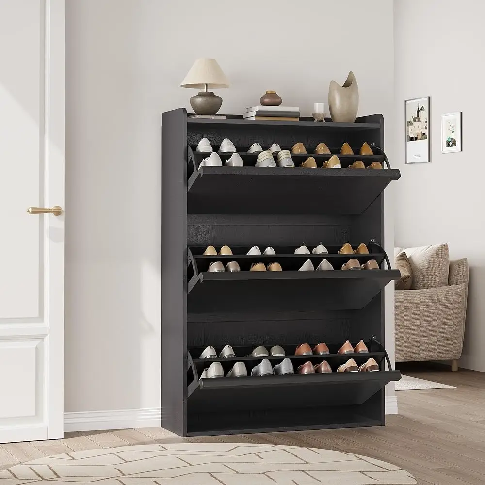 

Shoe Storage Cabinet with Flip Drawers, Narrow Shoe Rack for Entryway, Living Room Hallway, Shoe Cabinets