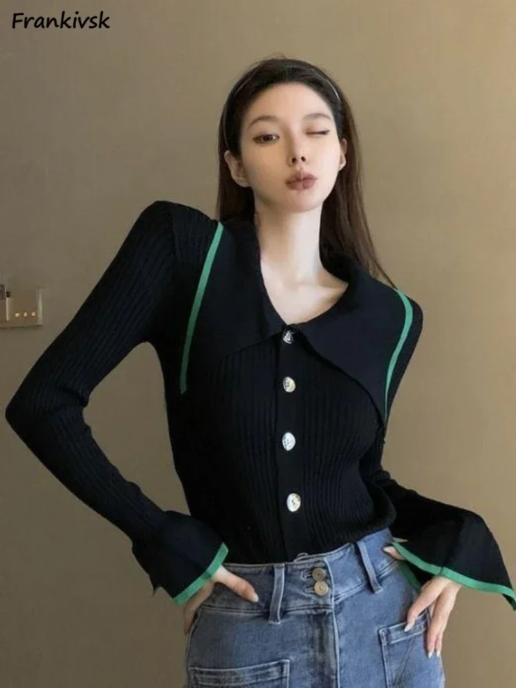 

Кардиган женский, расширенный темперамент, универсальная уличная одежда со вставками, тонкий Y2k, популярный трикотаж, осенний хипстерский стильный офисный женский кардиган