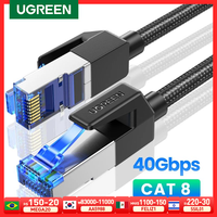 UGREEN CAT 8 Ethernet Cable CAT8 40Gbps 2000MHz Networking Nylon Braided Internet Lan Cord for Laptops PS 4 Router RJ45 Cable