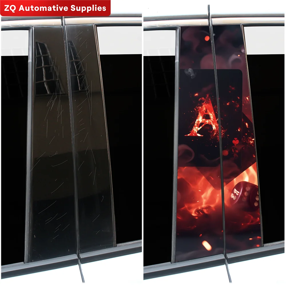 Poker Car Stickers Funny Auto B Pillar Waterproof Decoration DIY Cover Car Doors Pillar Sunscreen Decals Accessories