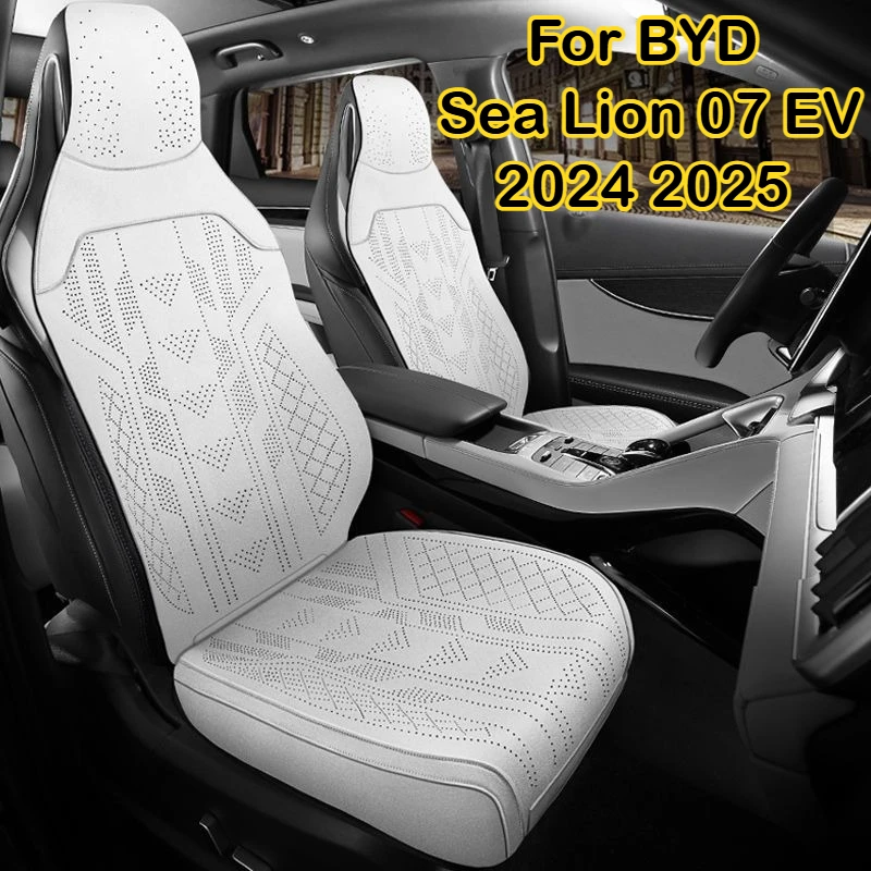 

Чехлы на автомобильные сиденья для BYD Sea Lion 07 EV 2024 2025, полный комплект, дышащие замшевые защитные чехлы на сиденья, внутренняя защита