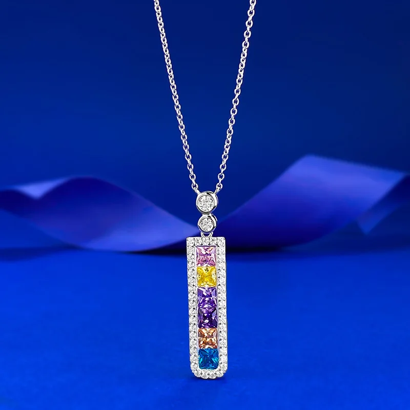 

S925 Silver Lucky Rainbow Pendant, Light Luxury Exquisite and High-end Collarbone Chain