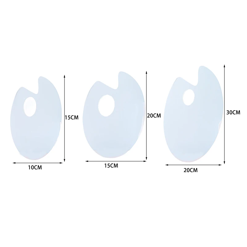 1 шт., прозрачная палитра, акриловая палитра, художественная палитра для масляной живописи, гуашь, палитра акриловой живописи