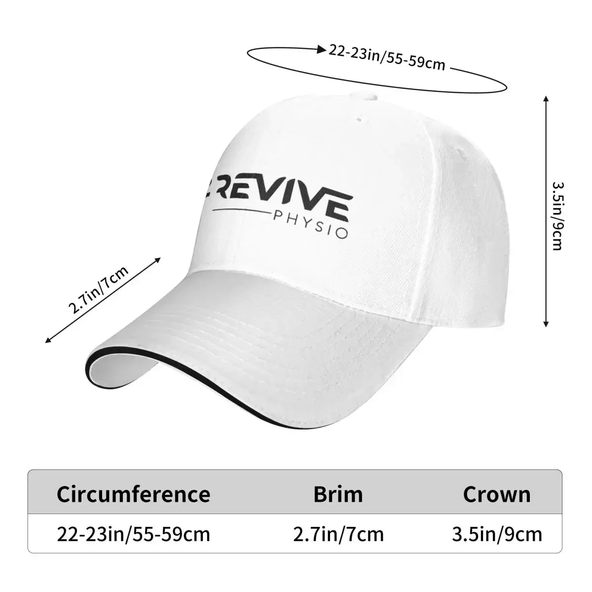 Revive - Physio Baseball Caps Snapback Fashion Baseball Hats Breathable Casual Outdoor Unisex Polychromatic Customizable