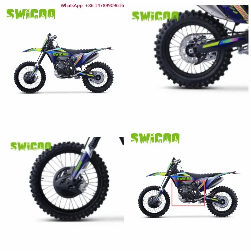 Mini MotoKids MotoHigh-Efficiency NB300 Single Cylinder 4-Stroke 4-Valve Liquid Cooled SOHC Balance Shaft Dirt Bike Off-Road Mo