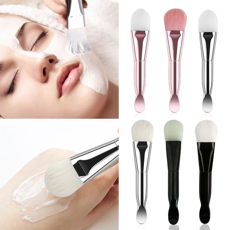 Professionele make-upborstels Gezichtsmaskerborstel Siliconengel DIY Cosmetische schoonheidshulpmiddelen Zacht bont Gezichtsmassager Gereedschap Applicator