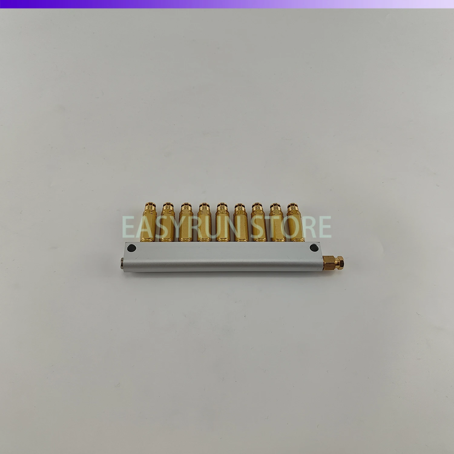 9 Way Aluminum/Brass In 6MM Out 4MM Lube Oil Piston Distributor Value Manifold Block for centralized lubrication