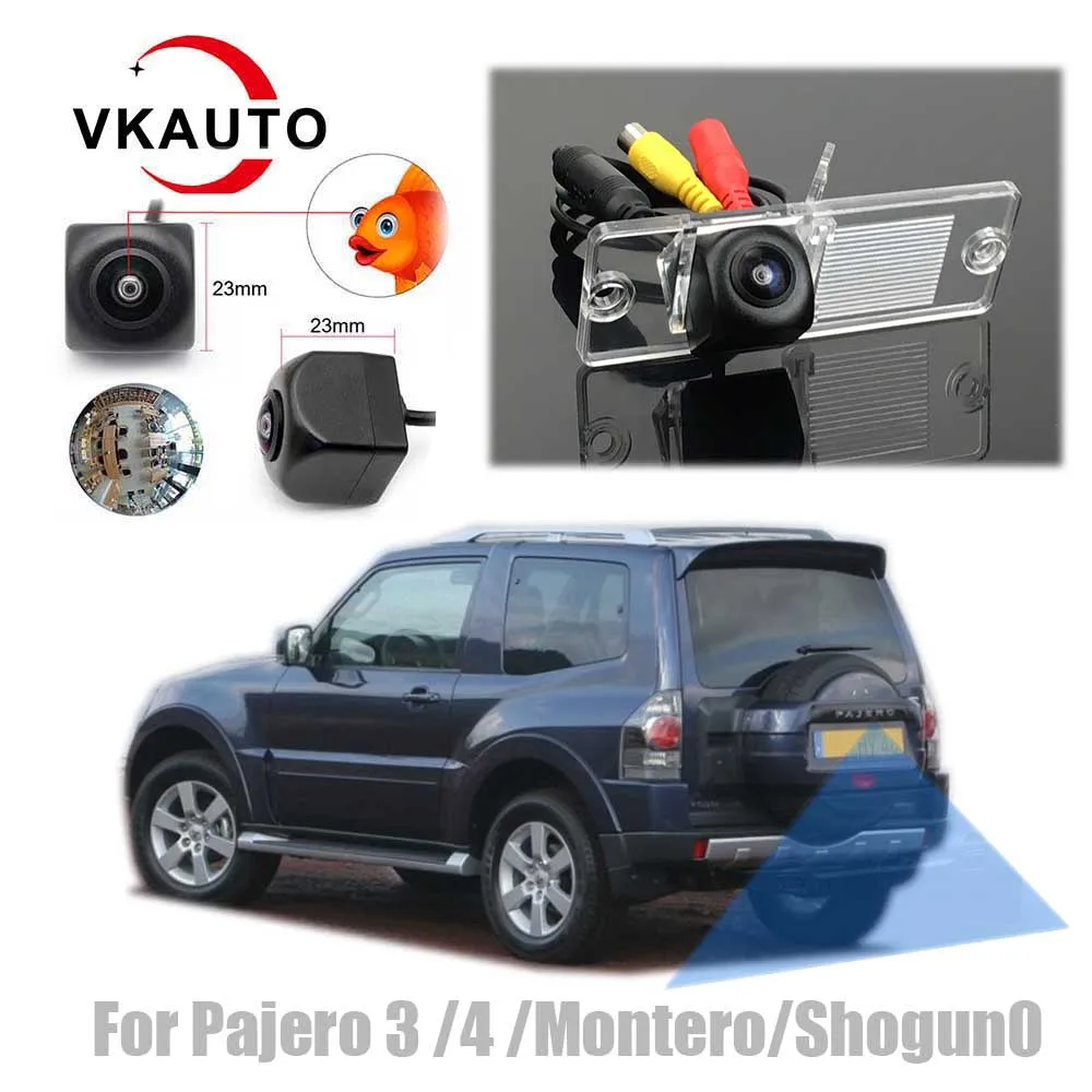 

Vkauto Fish Eye Rear View Camera For MITSUBISHI Pajero3 Pajero 4 /Montero/Shogun SWB 2003-2022 ccd/AHD backup parking camera