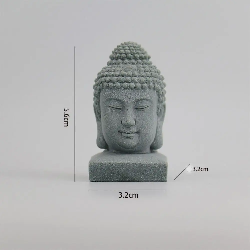 

Reclining Buddha Sandstone Buddha Green Sandstone Oriental Culture Buddhist Figurine Ornament Zen Sitting Posture