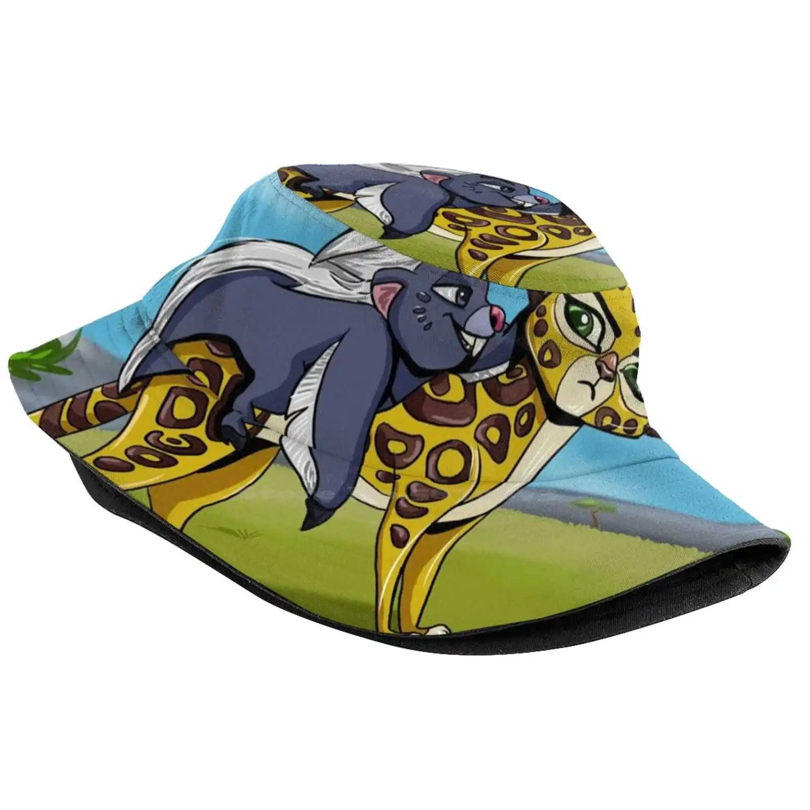 Lion Cartoon Guard Cheetah Bunga Sun Cap Fisherman Hat Bucket Hats Lion Guard Africa Feline King Serengeti Swahili Animal