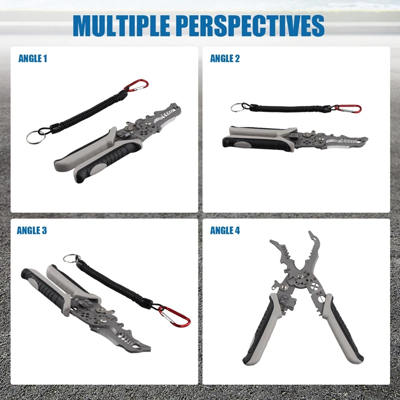 3Pcs Multifunctional Elbow Wire Stripping Pliers With Spring Keychain, Multifunctional Elbow Wire Stripping Pliers