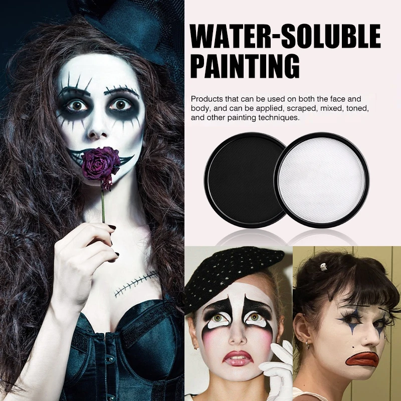طلاء للوجه والجسم 30 جرام، رسم وجه منشط بالماء وطلاء الجسم لعروض المسرح والشاشة، ومكياج الهالوين