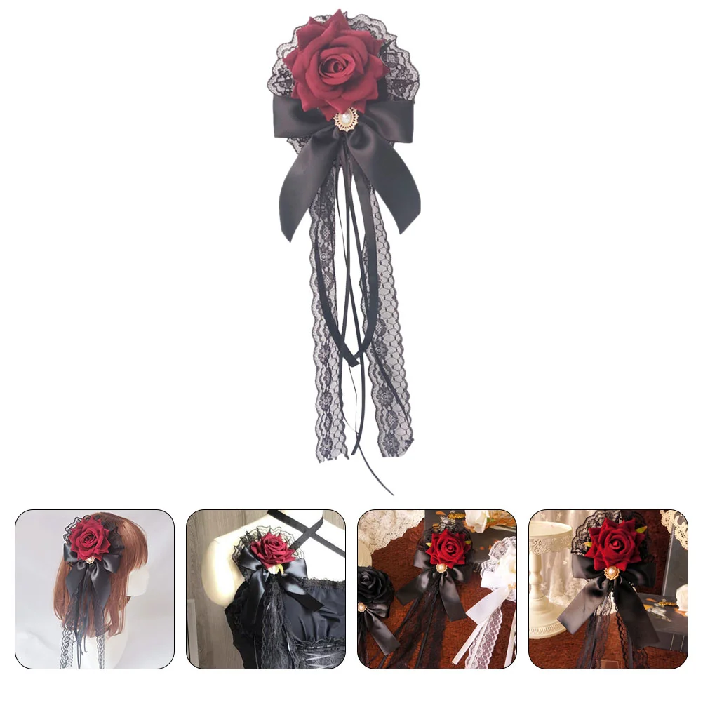 Hair Clips for Girls Lolita Headdress Rose Headwears Woman Accessories Roses Kill Miss