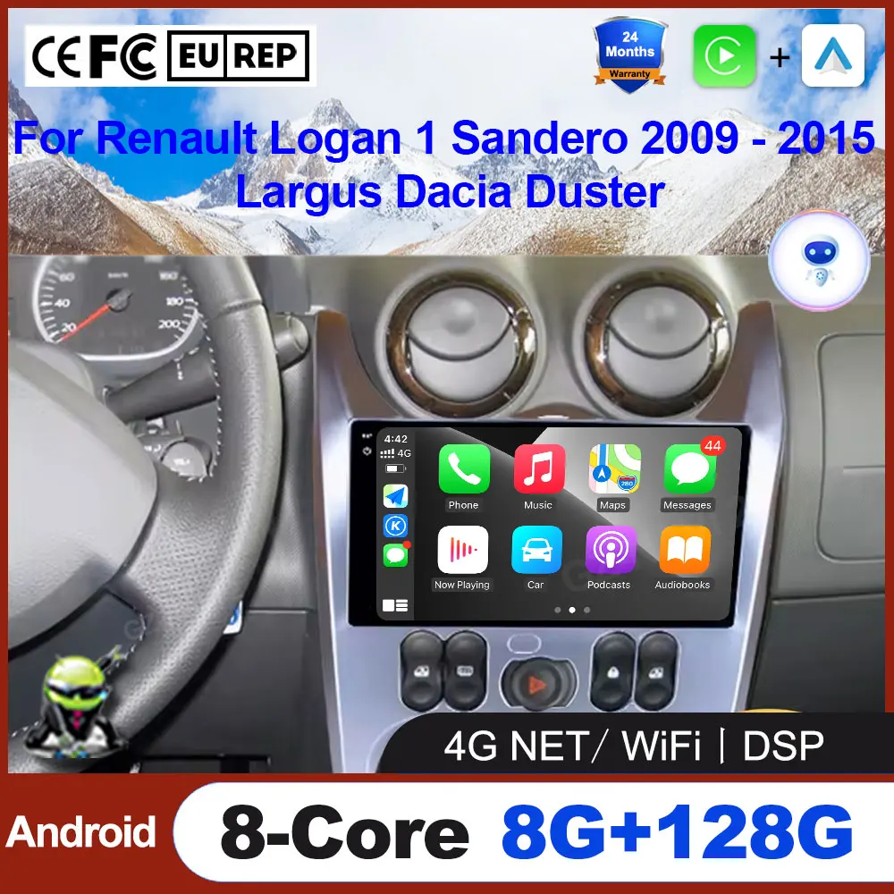 

Android OS For Renault Logan 1 Sandero 2009 - 2015 Largus Dacia Duster Car Radio Multimedia Wireless Carplay Auto Stereo Tools