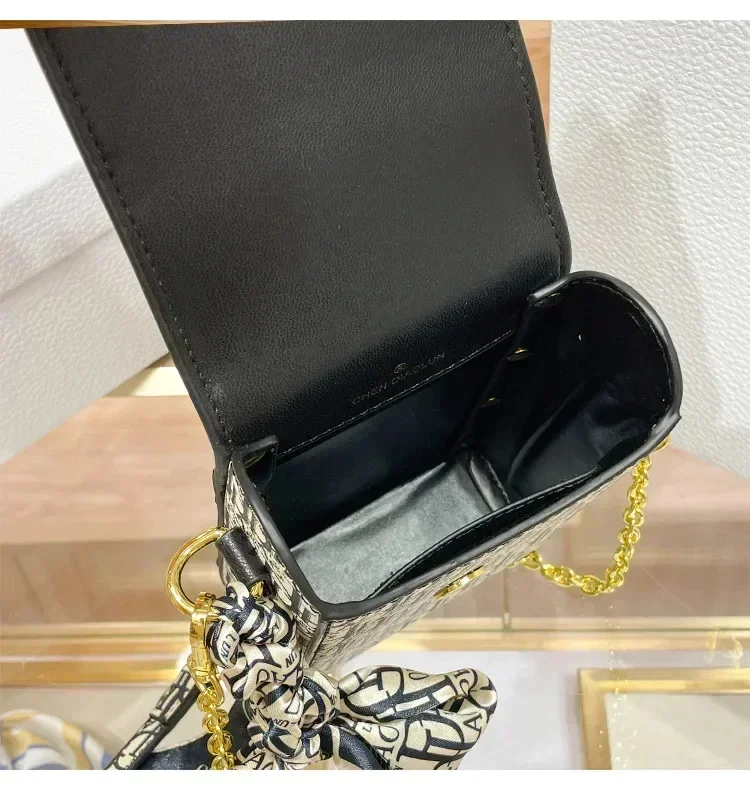 Famous Designer Luxury Brand Chain Phone High Quality Embroidery Shoulder Messenger Bags Summer Women Purse And Handbags