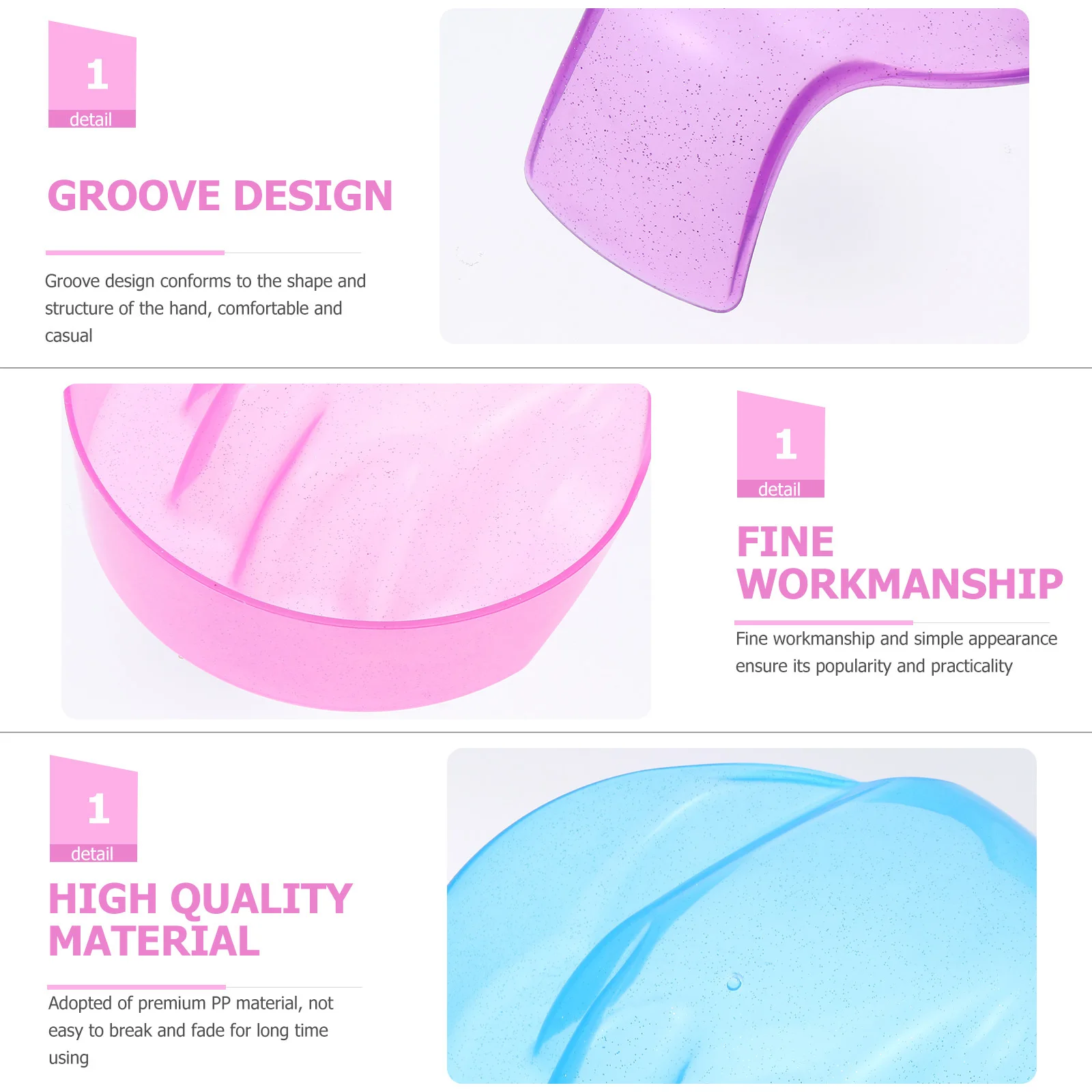 4 pezzi ciotola per ammollo in materiale Pp premium per manicure ciotola per ammollo a mano per strumenti per la rimozione dello smalto per unghie forniture per nail art