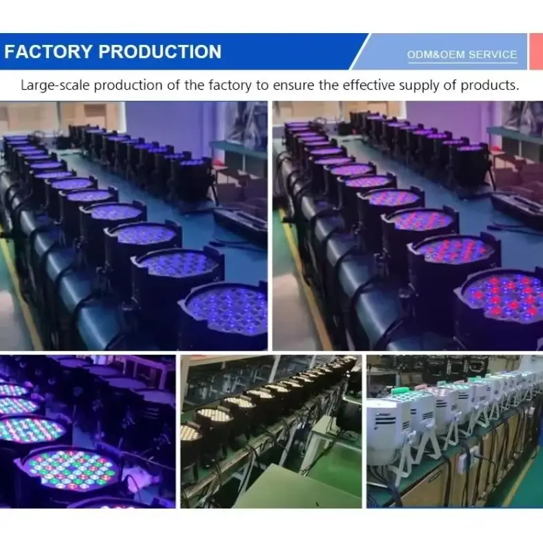 Professional 54x3W RGB 3in1 LED Par Light DMX Sound Control Disco Stage Light for Wedding Club Show