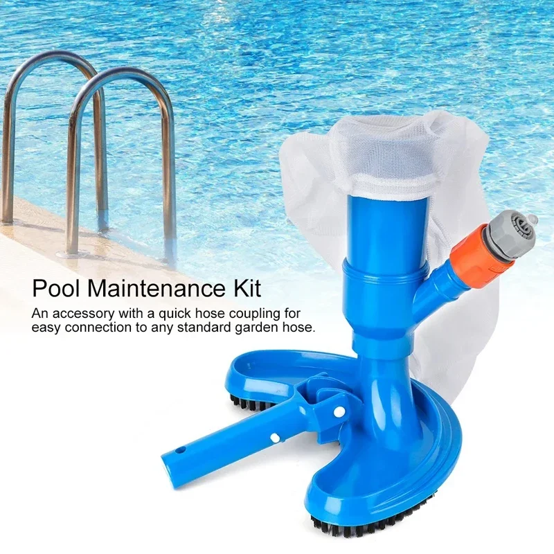 Portable Swimming Pool Cleaning Tool Kit with 5 Section Pole Pool Spa Jet Vacuum Cleaner for Above Ground Pool Spa Pond Hot Tub