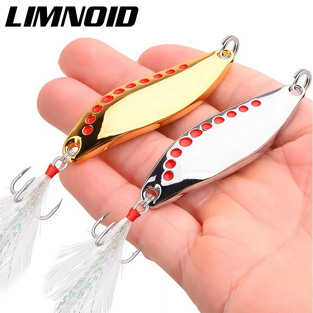 Limnoid 2er-Set Metall-Vib-Leech-Spinner Löffelköder 5g 7g 10g 15g 20g Künstlicher Köder Angelzubehör für Barsch, Hecht, Zander