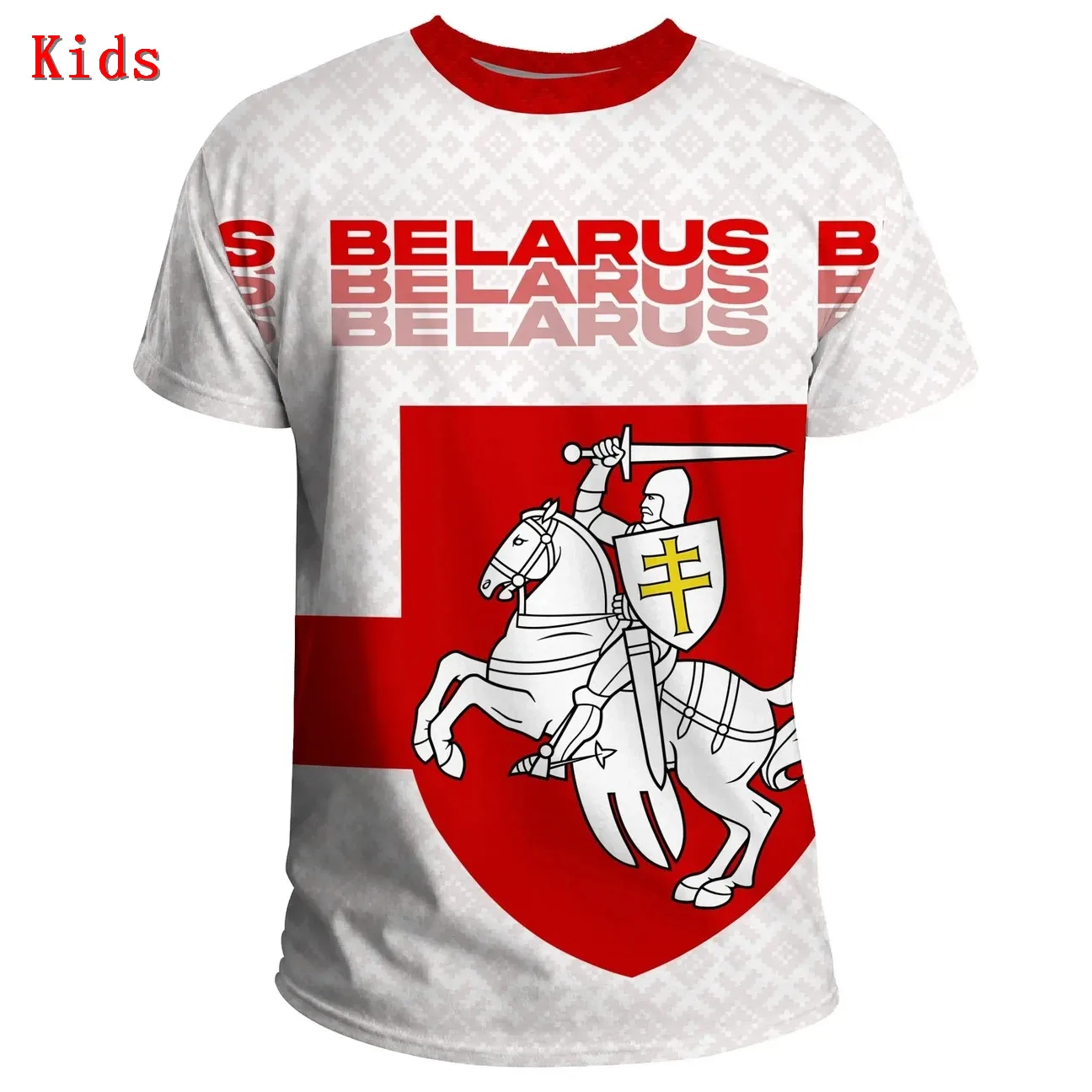 AMERICANS POWER BELARUS T-SHIRT FREE BELARUS FLAG AND STORK Print T-shirt Boy/Girl Printed funny Top Short Sleeve Tshirts kids