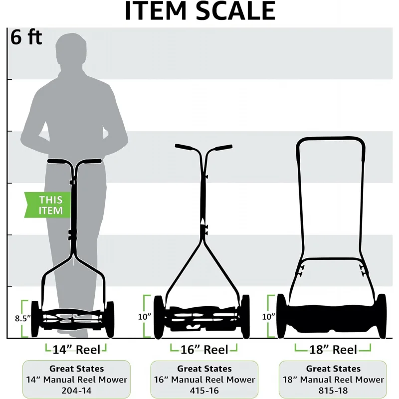 204-14 Hand Reel 14 Inch Push Lawn Mower