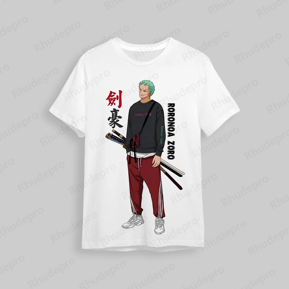 T-shirt Cosplay One Piece para Homem e Mulher, Top Casual, Manga Curta, 3D, Anime, Monkey D, 2021 Luffy Roronoa Zoro Luffy