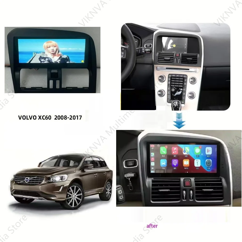 

Android For Volvo XC60 2008-2017 Car Multimedia Player Stereo Audio Radio GPS Navigation Wireless Carplay 8+256G