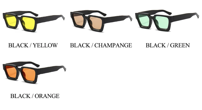 SHAUNA Ins Beliebte Damen Quadratische Sonnenbrille Retro Herren Getönte Farbtöne UV400 – Detail 7
