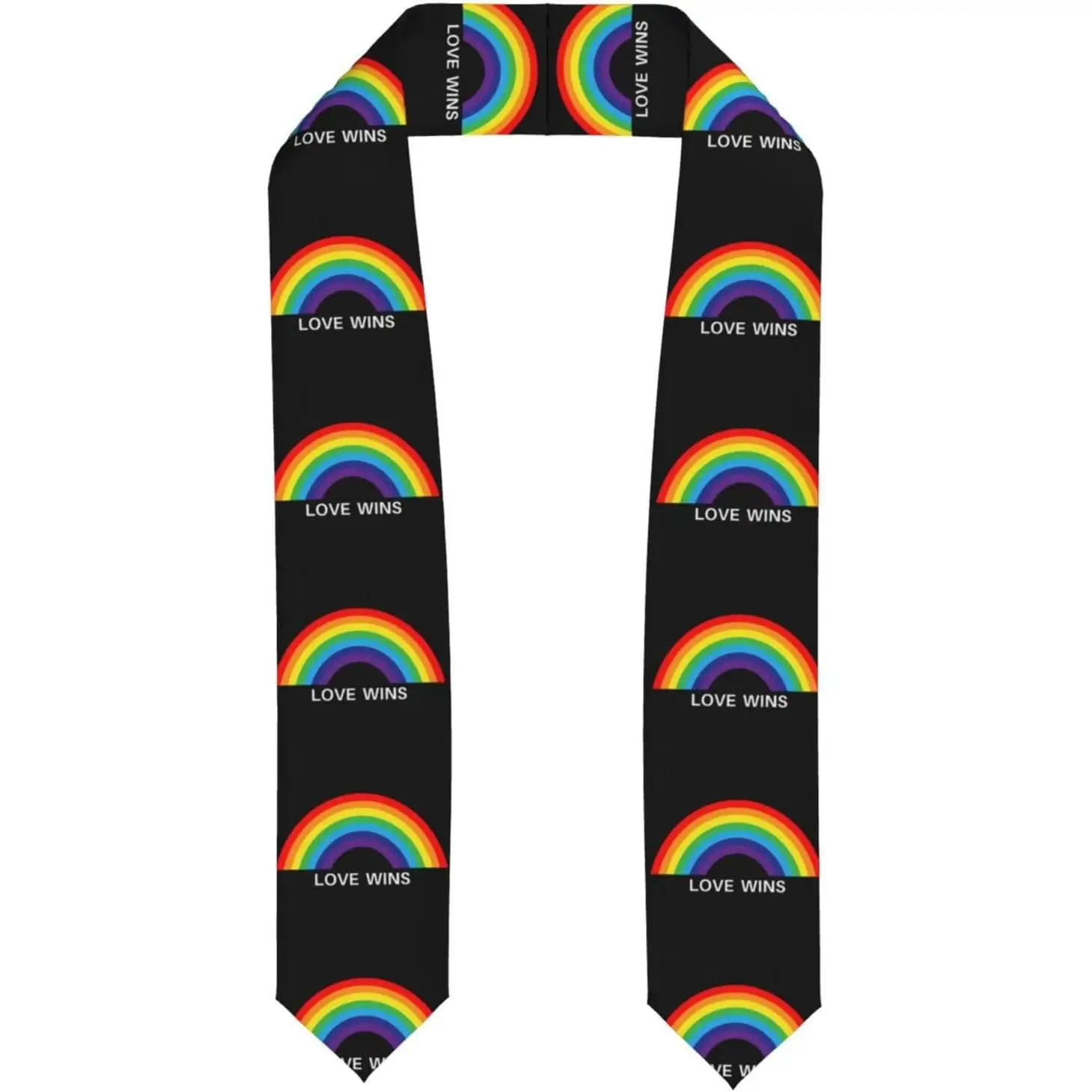 Love Wins Pride Month Lgbtq Graduation Shawl Stole Scarf Sash Unisex Print One Size