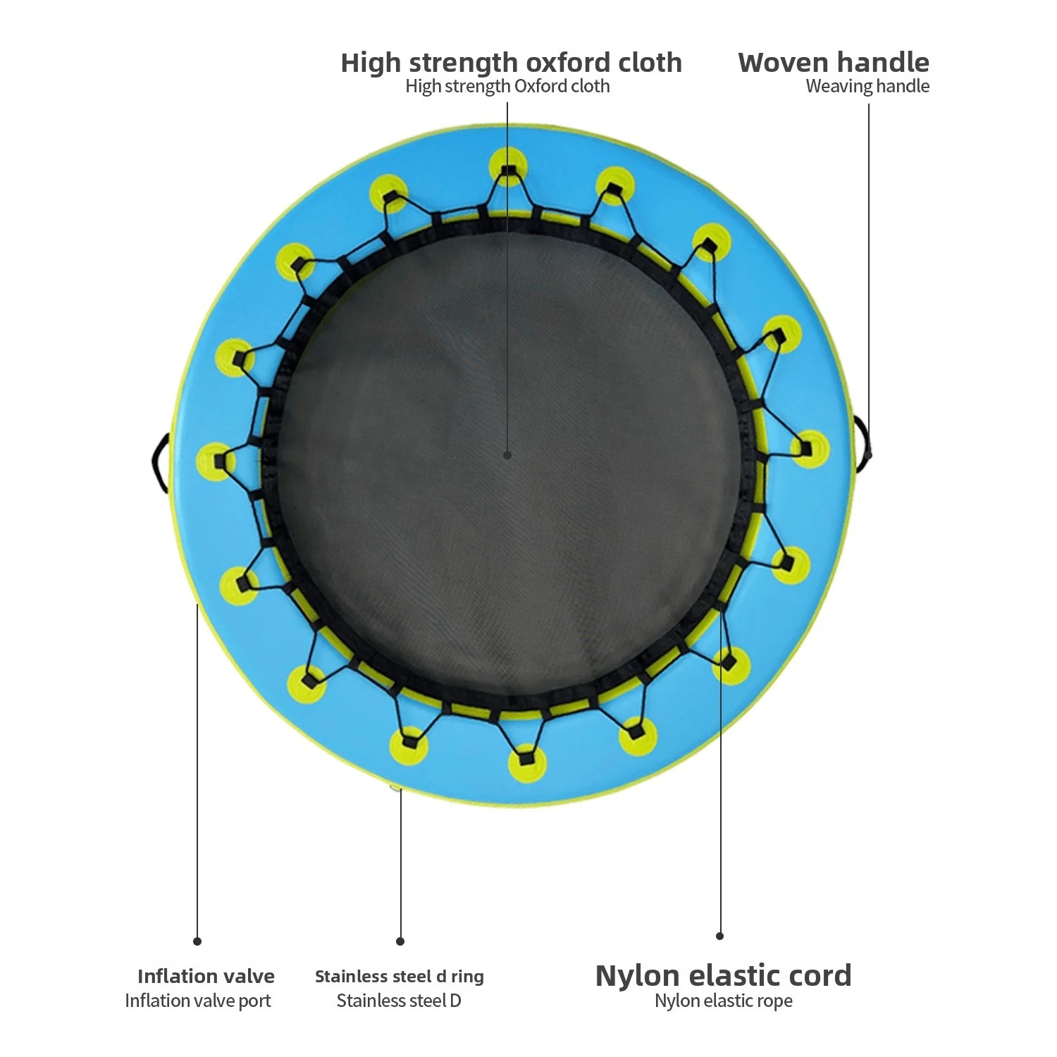 Inflatable thickened enlarged floating platform swimming portable water game mat anti-rollover mat swimming pool lake leisure