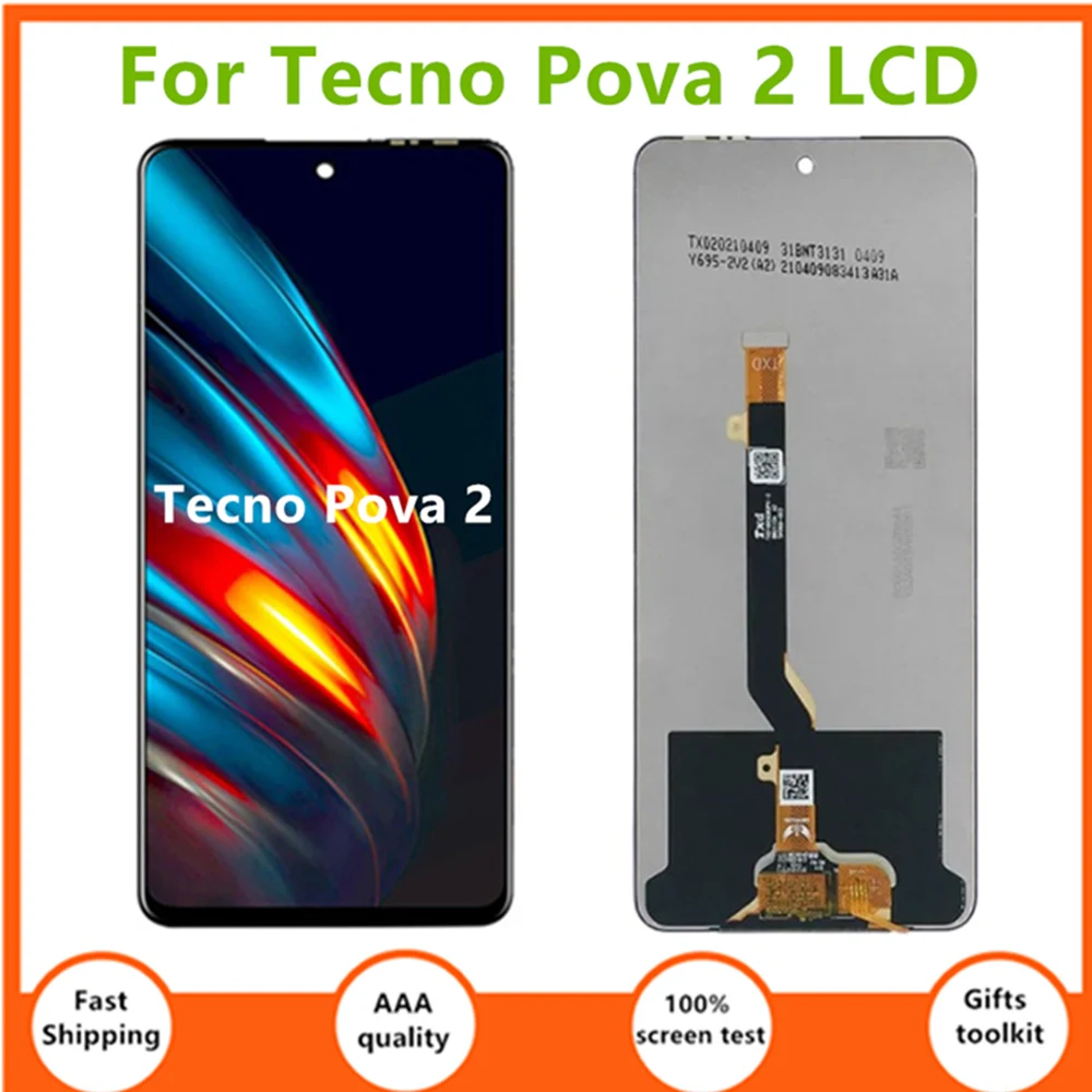 

6.9 inches brand-new For Tecno Pova 2 LE7 LE7n LCD Display Touch Screen Digitizer Assembly For Tecno Pova2 LCD Repair Parts