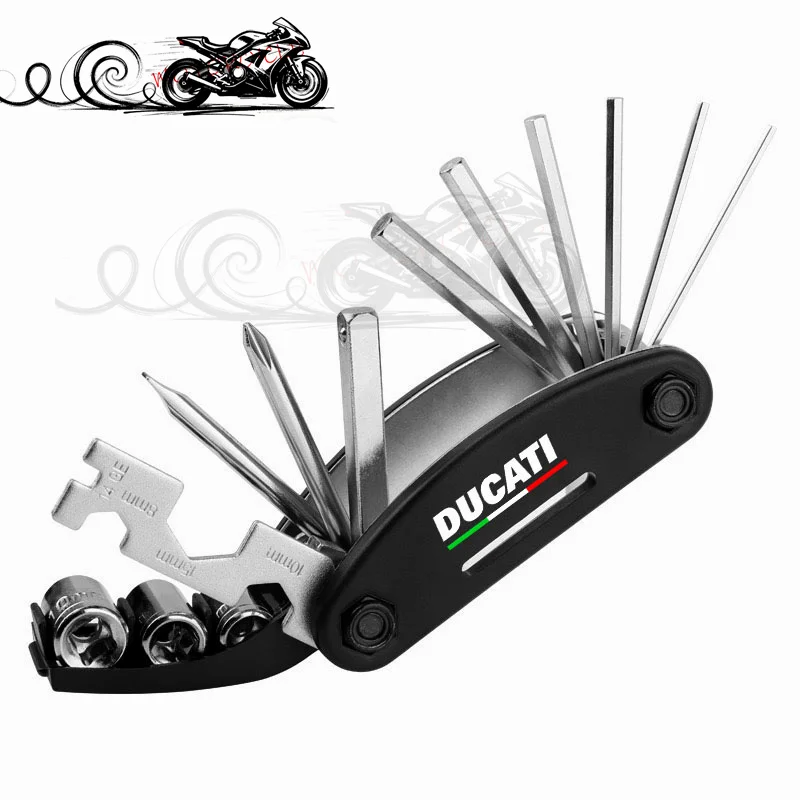 Conbination Tool Fit For Ducati Scrambler 800 Monster 821 Diavel Desertx Multistrada 950 1100 Accessories Repair Screwdriver Set view 6
