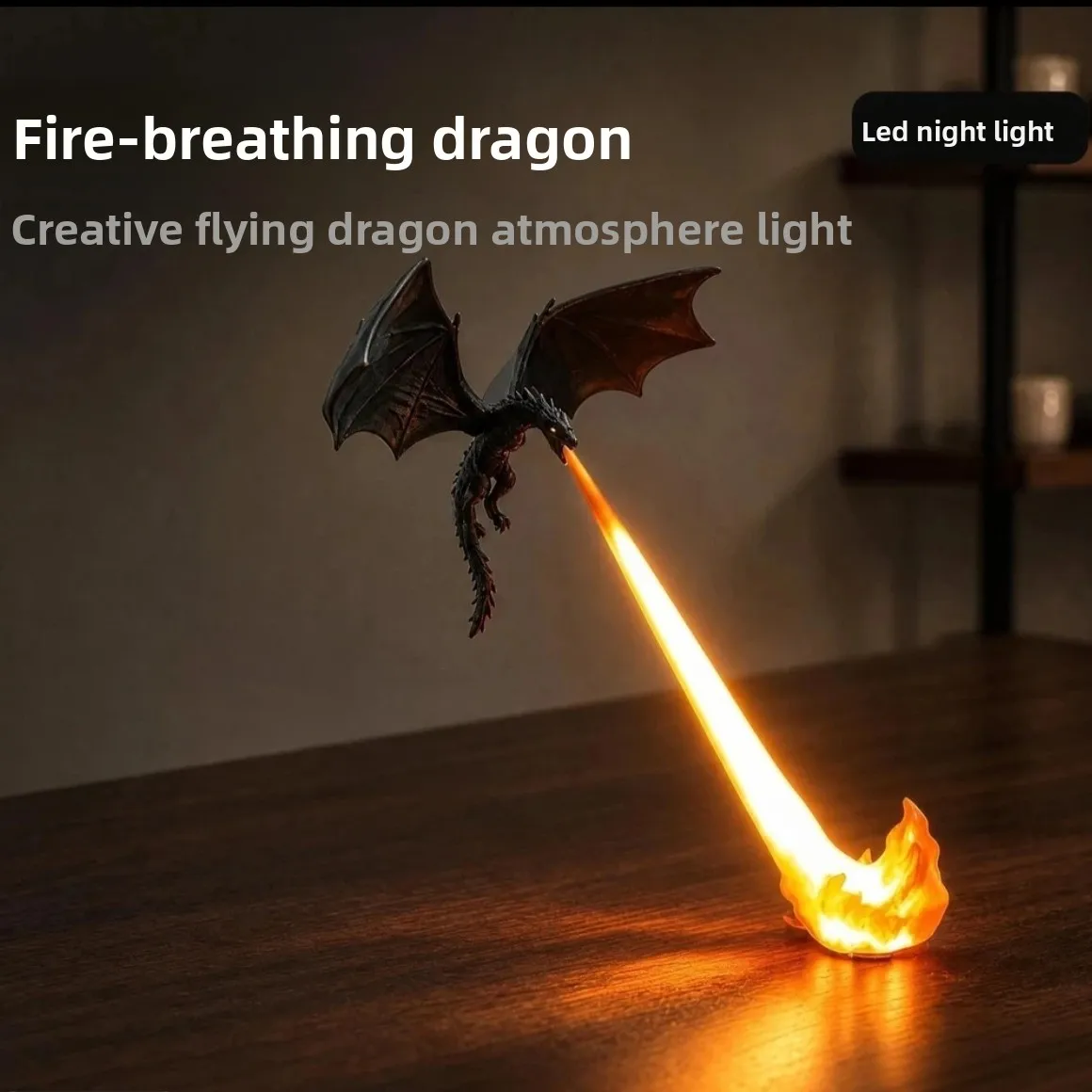 Dracarys Breathing Dragon LED Night Light USB Powered Realistic Dragon Model Desk Decor  Birthday Present Gift for Boyfriend