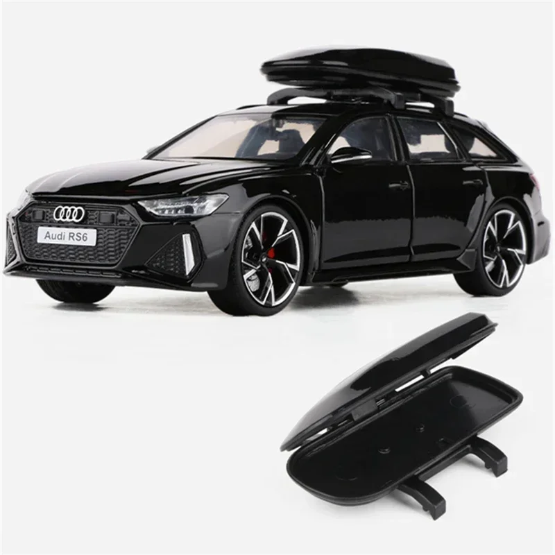 โมเดลรถ RS6 Avant Station Wagon ขนาด 1:32 ของเล่นรถสปอร์ตโลหะผสม ของเล่นจำลองพร้อมไฟ ของขวัญ