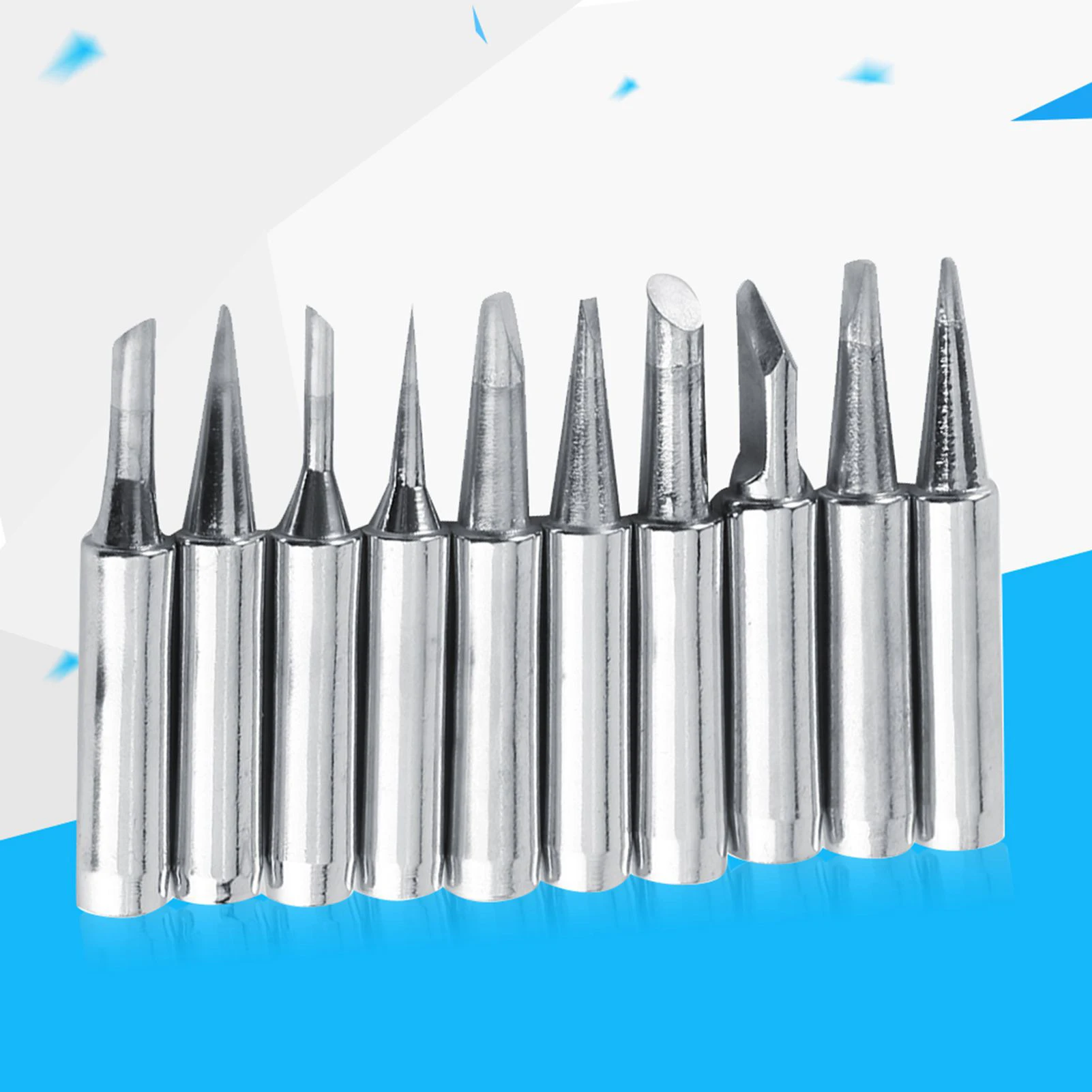 

10pcs Set 900M‑T Lead Free Copper Core Soldering Iron Tip Set for High Efficiency Heating in BGA Rework Assembly