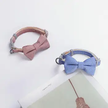 Pet Collar Adjustable Durable Cat Collars Cute Bow Kitten Necklace Soft Bell Puppy Lead Pet Product Dog Supplies Cat Accessories 6