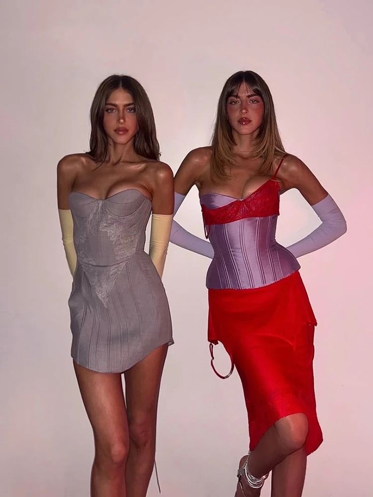 Cutenew Sexy Trend Jacquard Patchwork Kleid Frauen Ärmellose Stretch Dünne Coquette Mitternacht Party Clubwear Hottie Bodycon