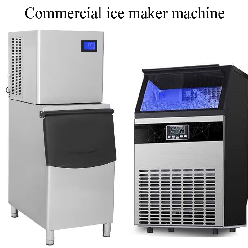 

PBOBP 250KG 300KG 350KG/24H Commercial Ice Maker Ice Cube Machine High Ice Yield & Storage Home Appliance For Bar Cafeteria