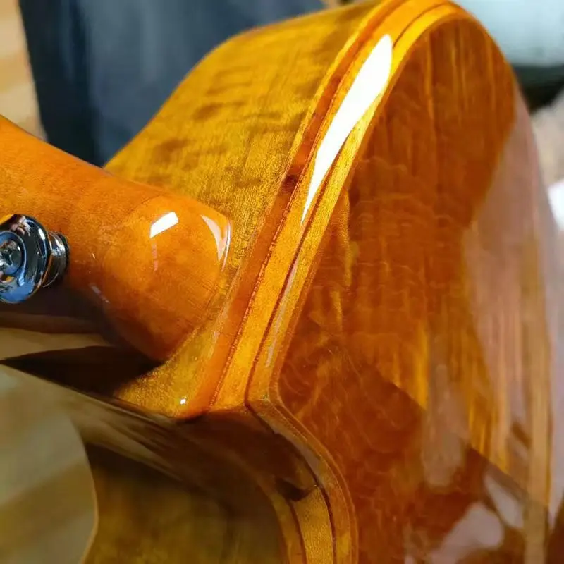 Prêt à expédier haute qualité 38 pouces or Phoebe tout solide guitare acoustique épicéa acajou palissandre ébène Nylon cordes basse musique