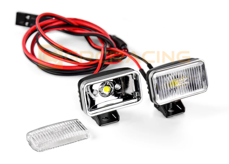 GRC Pro Version Spotlight RC Fernbedienung Modellauto mit galvanisiertem Reflektor Suchscheinwerfer 20 mm rechteckiger Scheinwerfer G157UY – Detail 6