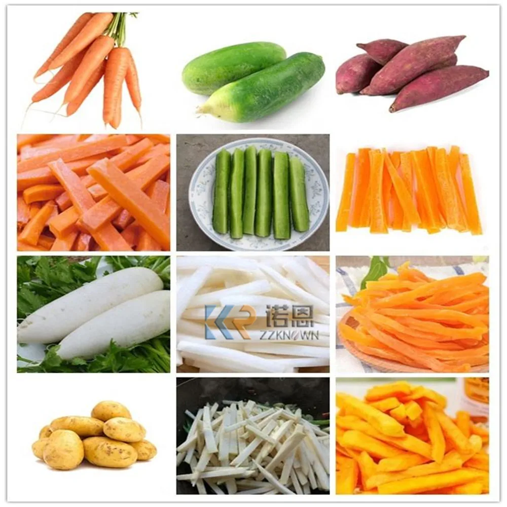 

Electric Potato Strips Cutter Commercial French Fries Machine Small Carrot Stick Cutting Machine