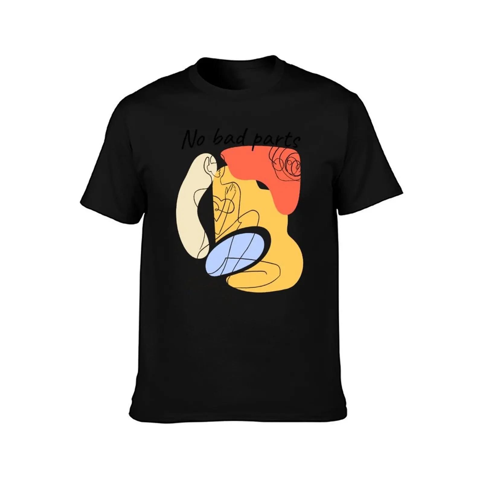 Internal Family Systems: No Bad Parts T-Shirt, Summer Casual Cotton Tee, Oversized Streetwear Tops, Vintage Graphic Print