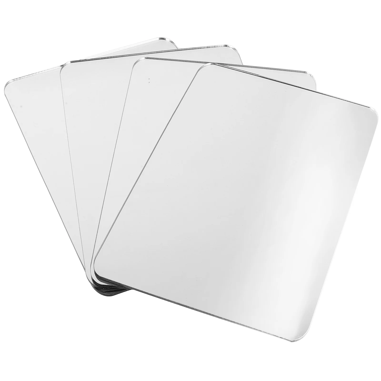 

4Pcs Acrylic Mirror Tiles Peel Stick Wall Decals Sheets Safe Reusable for Bedroom Bathroom Decoration Acrylic Mirror Tiles