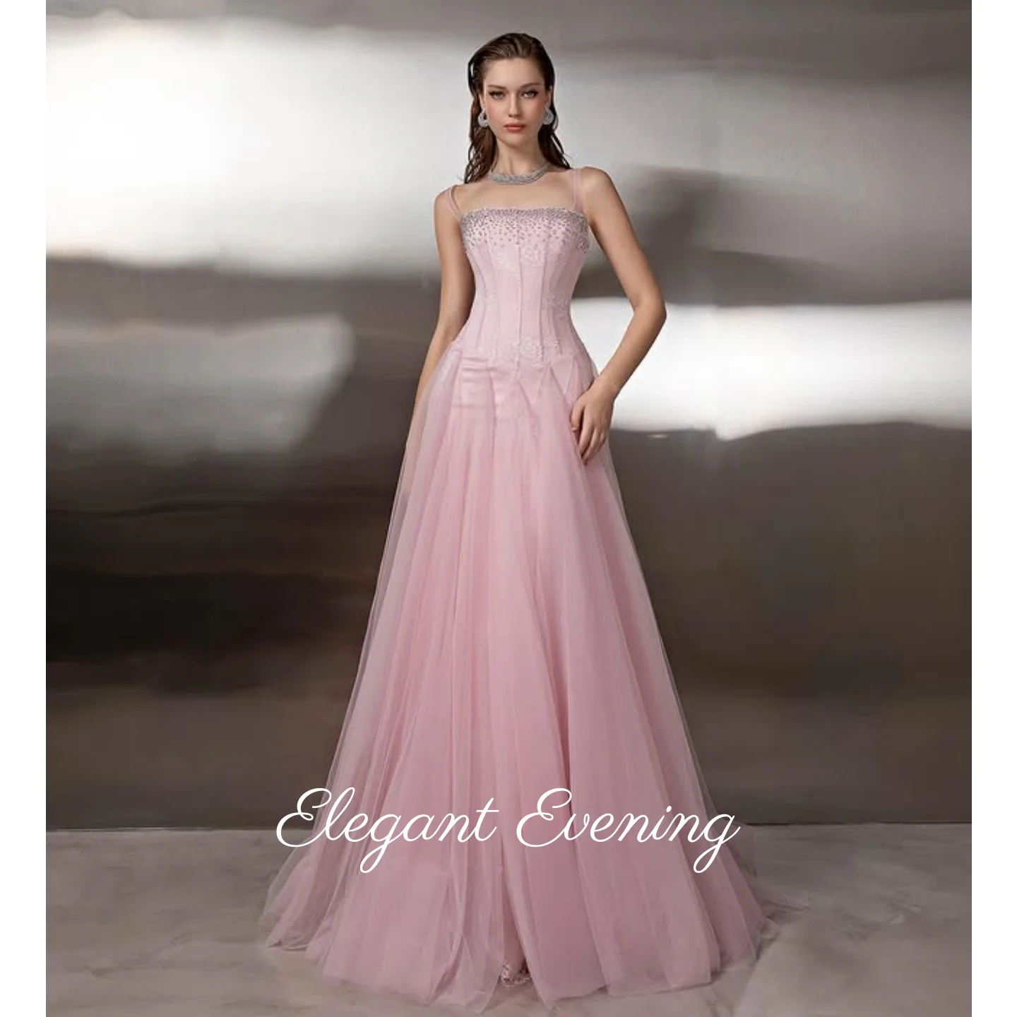 

Розовые блестки и бисер платья для выпускного вечера с оборками вечернее платье с кристаллами и квадратным вырезом Саудовская Аравия свадебное платье по индивидуальному заказу