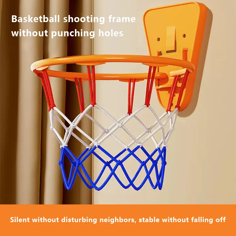 1Pc Indoor Safety Funny Game Kids Mini Home Exercise Basketball Hoop Set Wall Frame Stand Lifting Basket Hanging Backboard