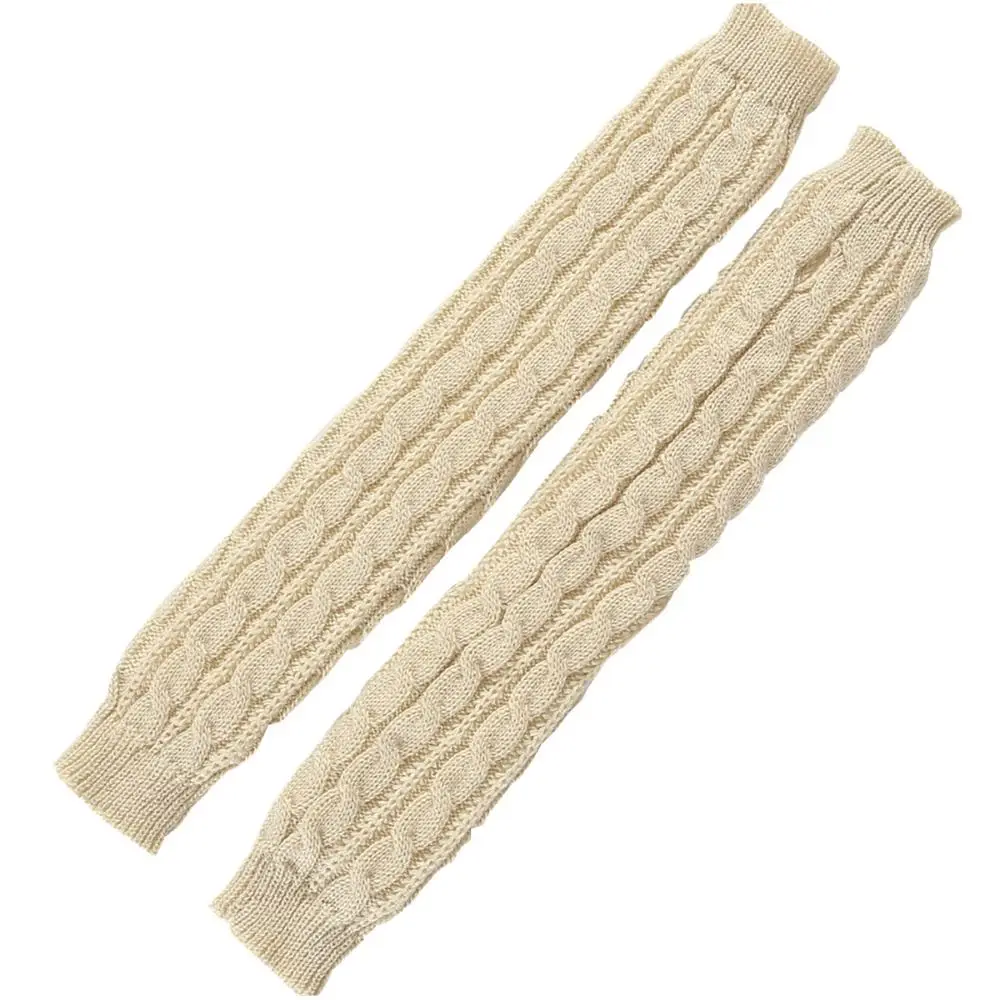 Fingerless Long Wrist Gloves False Sleeves Twists Shape Elbow Mittens Arm Warmers Finger Sleeves Cover Ankle Wrist Sleeves