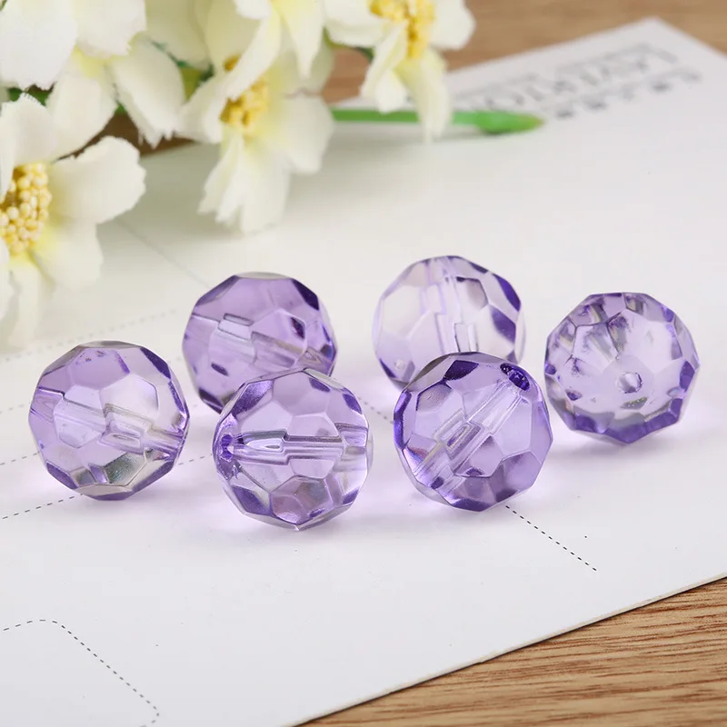 Round 32 Facets 6mm 8mm 10mm 12mm 14mm Faceted Crystal Glass Loose Spacer Beads Wholesale Bulk Lot For Jewelry Making Findings