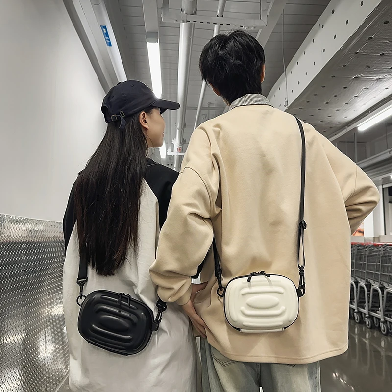 

Couple's Crossbody Bag Round Waterproof Hard Shell Sling Bag for Outing Date Camping Party School Big Opening Shoulder Bag Gifts