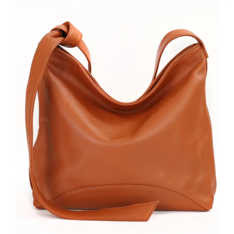 2024 Ladies Large Soft Genuine Leather Shopper Tote Bag Female Handbags Underarm Shoulder bags For Women Casual Messenger Bag